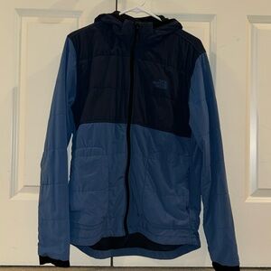 Men’s size small blue, navy and black lightweight jacket.